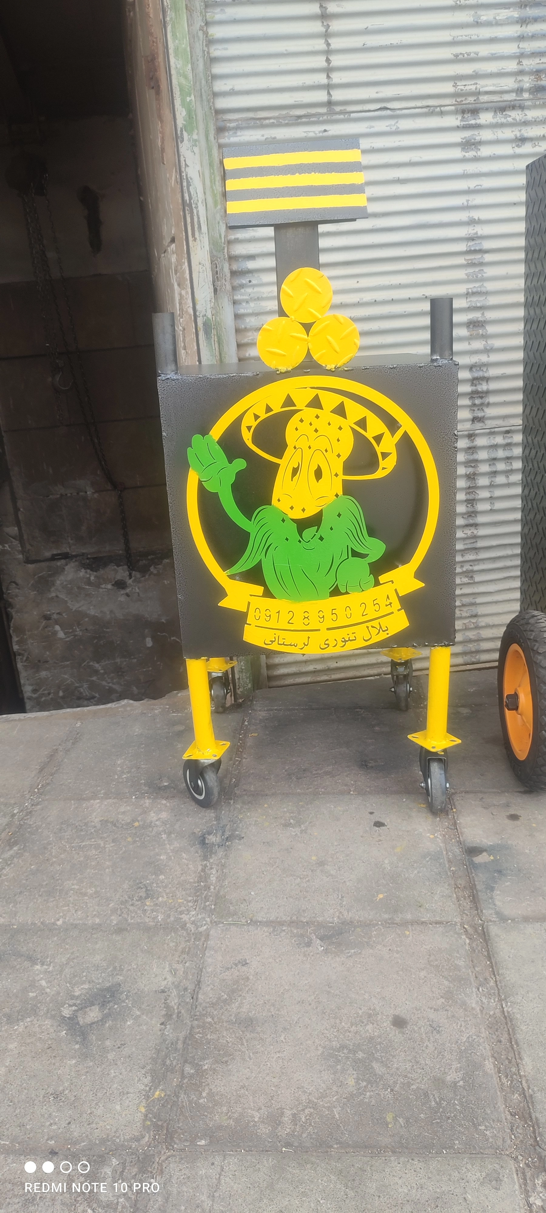 دستگاه بلال تنوری ۲کشو همراه با میز کار